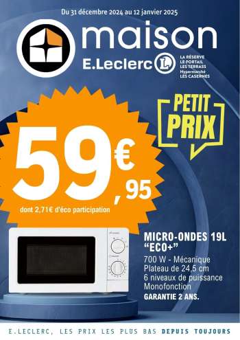 Catalogue E.Leclerc - 31/12/2024 - 12/01/2025.