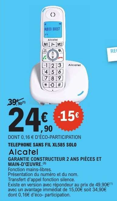 Alcatel TELEPHONE SANS FIL XL585 SOLO