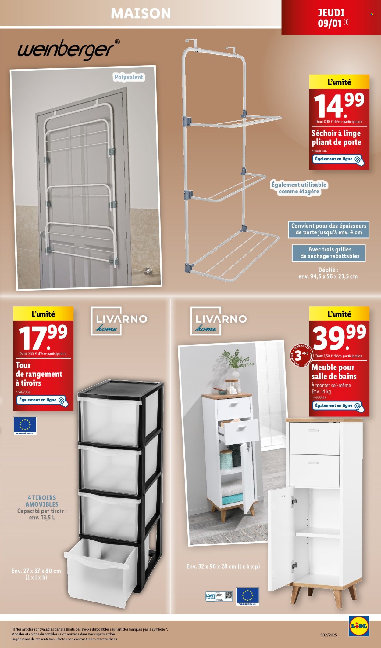 Catalogue Lidl - 08/01/2025 - 14/01/2025. Page 1