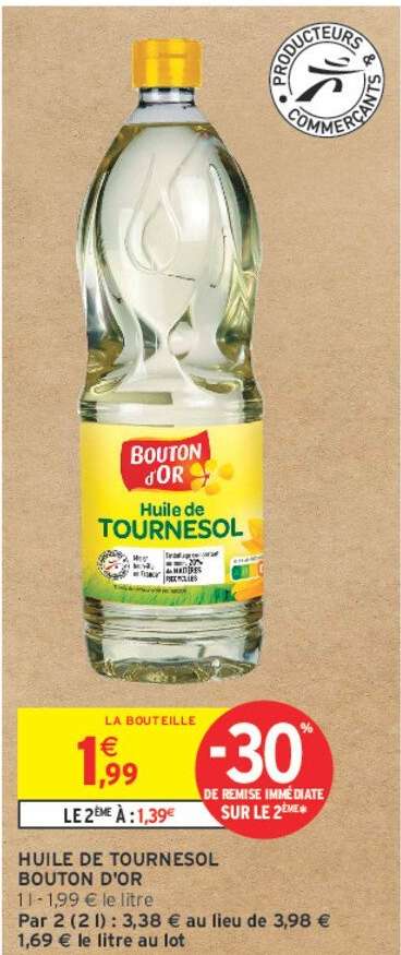 BOUTON D'OR HUILE DE TOURNESOL