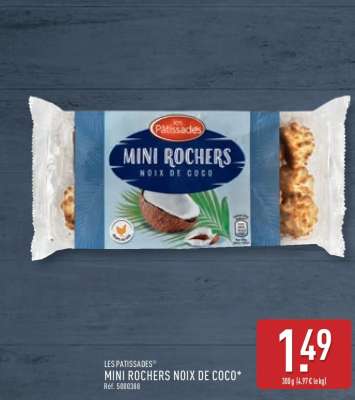 LES PATISSADES MINI ROCHERS NOIX DE COCO