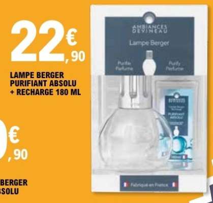 LAMPE BERGER PURIFIANT ABSOLU + RECHARGE 180 ML