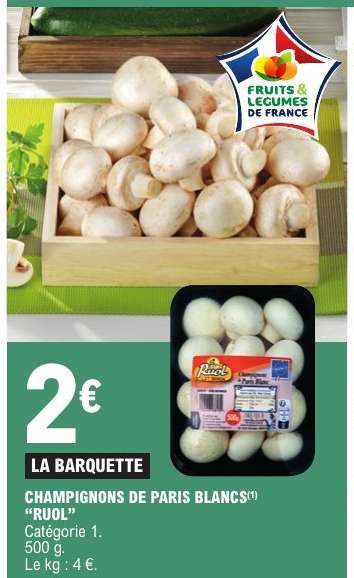 CHAMPIGNONS DE PARIS BLANCS