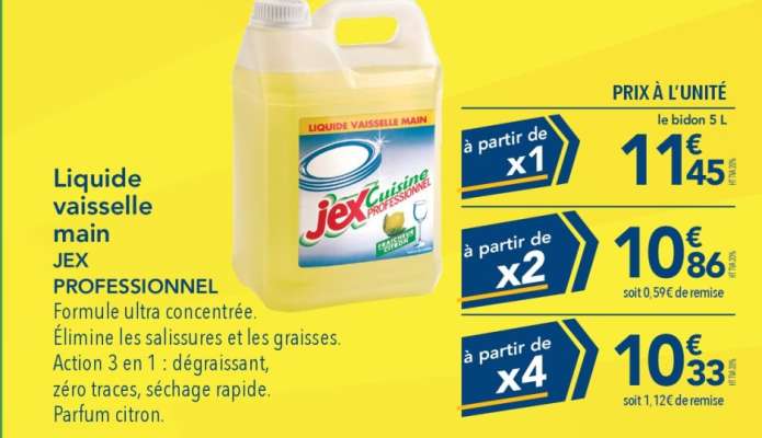 Liquide vaisselle main JEX PROFESSIONNEL