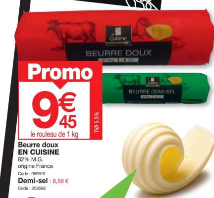 Beurre doux EN CUISINE