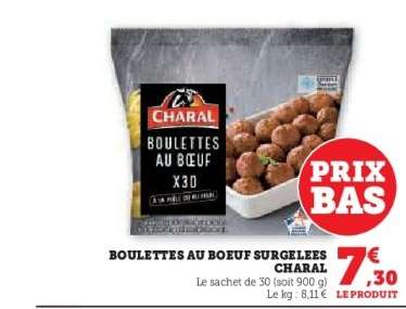 Boulettes au Boeuf Surgelées Charal