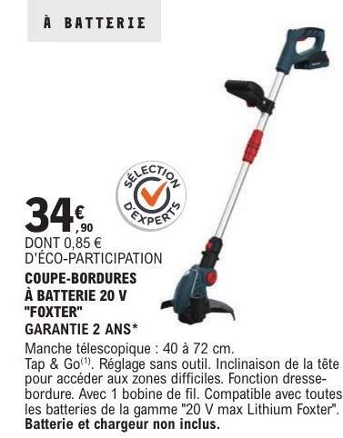 Coupe-bordures à batterie 20 V "Foxter"