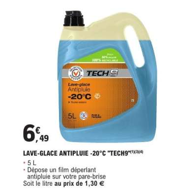 LAVE-GLACE ANTIPLUIE -20°C "TECH9"