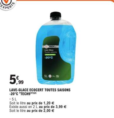 LAVE-GLACE ECOCERT TOUTES SAISONS -20°C "TECH9"