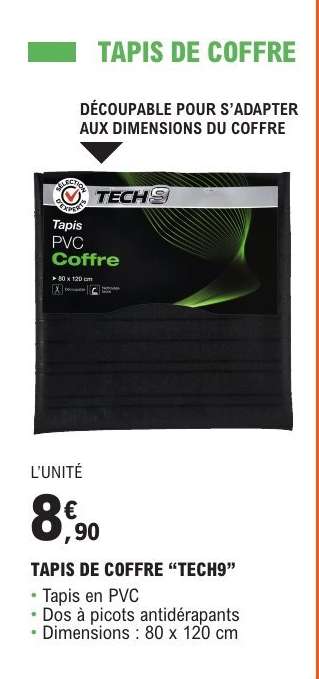 TAPIS DE COFFRE "TECH9"