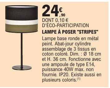 LAMPE À POSER "STRIPES"
