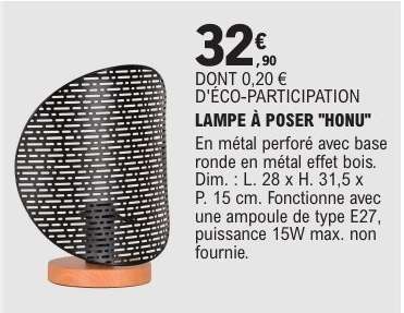 LAMPE À POSER "HONU"