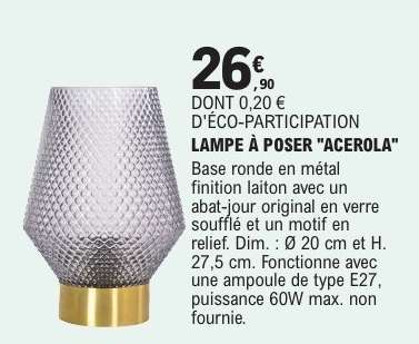 LAMPE À POSER "ACEROLA"