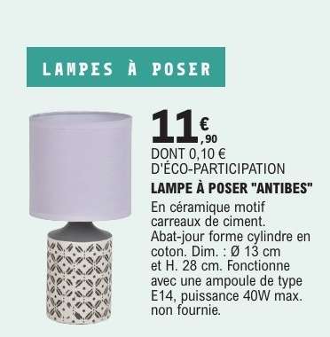 LAMPE À POSER "ANTIBES"