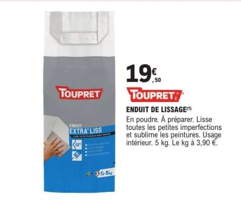 TOUPRET ENDUIT DE LISSAGE