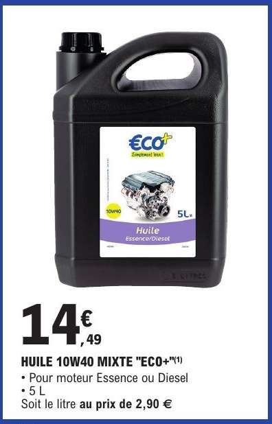 HUILE 10W40 MIXTE "ECO+"