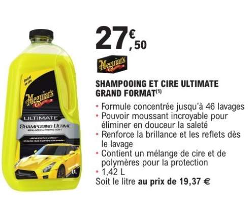 SHAMPOOING ET CIRE ULTIMATE GRAND FORMAT