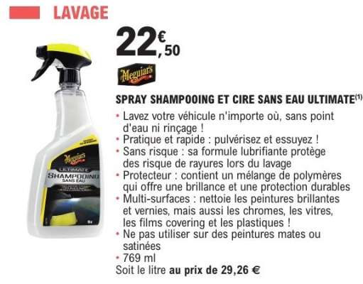 SPRAY SHAMPOOING ET CIRE SANS EAU ULTIMATE