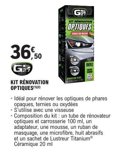 KIT RÉNOVATION OPTIQUES