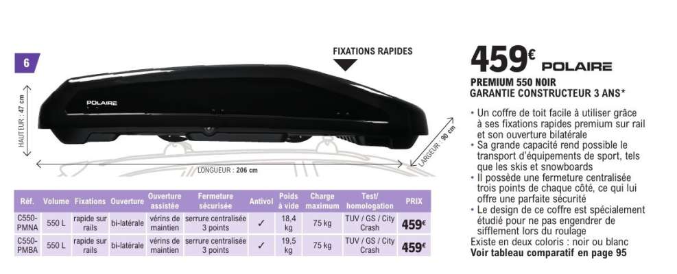 Polaire Premium 550 Noir