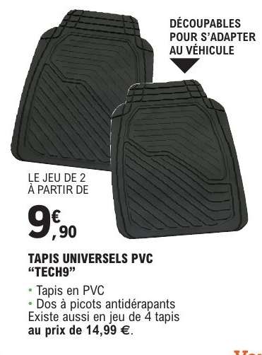 TAPIS UNIVERSELS PVC 'TECH9'
