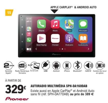 AUTORADIO MULTIMÉDIA SPH-DA160DAB