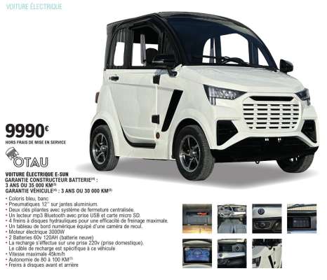 Voiture électrique E-Sun