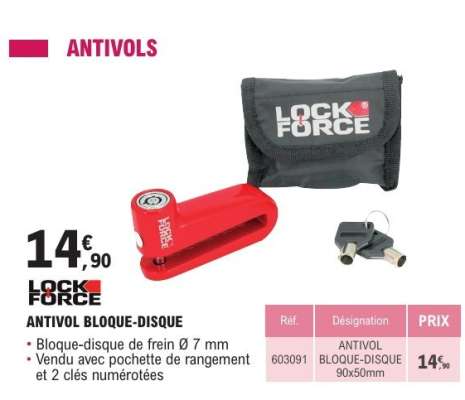 ANTIVOL BLOQUE-DISQUE