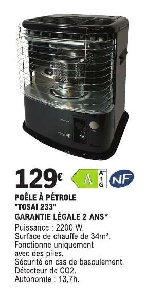 POÊLE À PÉTROLE "TOSAI 233"