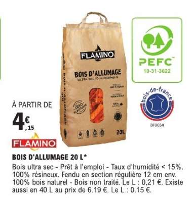 Bois D'allumage 20 L