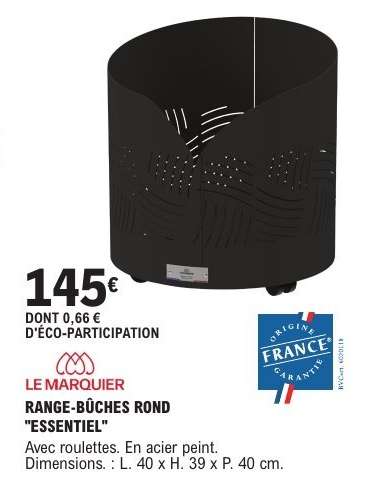 RANGE-BÛCHES ROND "ESSENTIEL"