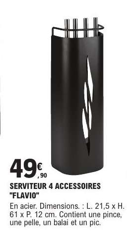 SERVITEUR 4 ACCESSOIRES "FLAVIO"