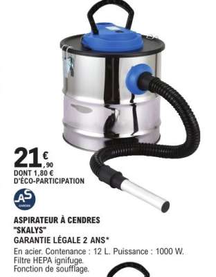 Aspirateur à cendres 'Skalys'
