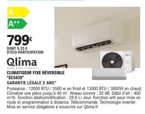 Climatiseur Fixe Réversible "SC5435"