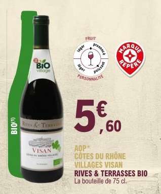 AOP CÔTES DU RHÔNE VILLAGES VISAN RIVES & TERRASSES BIO