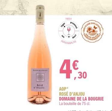 AOP Rosé d'Anjou Domaine de la Bougrie