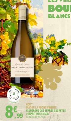 AOC** MÂCON LA ROCHE VINEUSE VIGNERONS DES TERRES SECRÈTES «ESPRIT DES LIEUX»