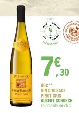 AOC** VIN D'ALSACE PINOT GRIS ALBERT SCHOECH