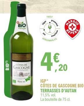 CÔTES DE GASCOGNE BIO TERRASSES D'AUTAN