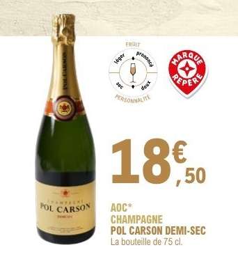 AOC CHAMPAGNE POL CARSON DEMI-SEC