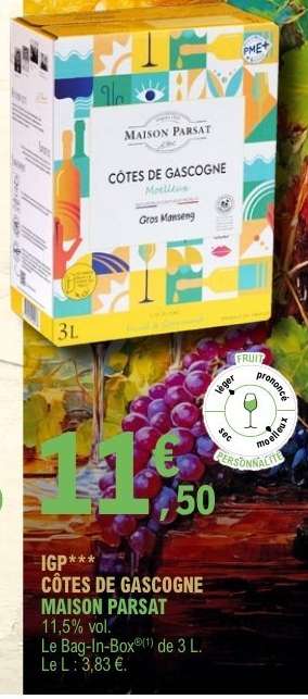 CÔTES DE GASCOGNE MAISON PARSAT