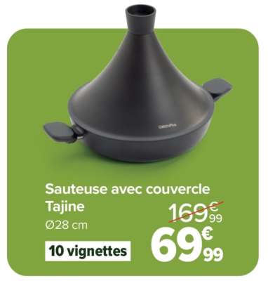 Sauteuse avec couvercle Tajine