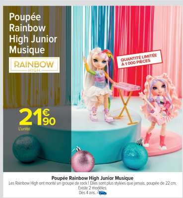 Poupée Rainbow High Junior Musique