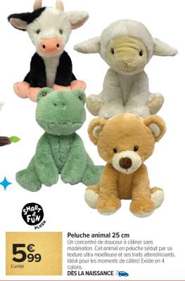 Peluche animal 25 cm