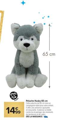 Peluche Husky 65 cm
