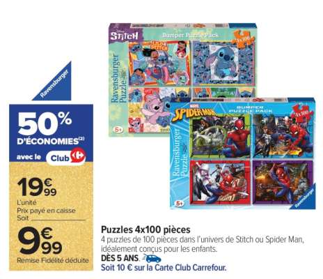 Puzzles 4x100 pièces