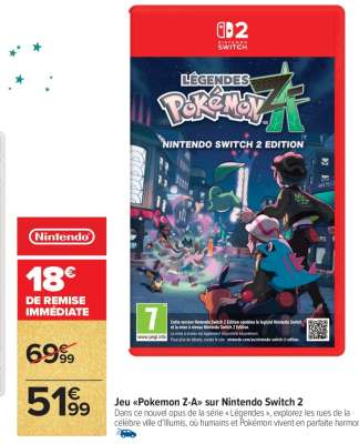 Jeu «Pokemon Z-A» sur Nintendo Switch 2