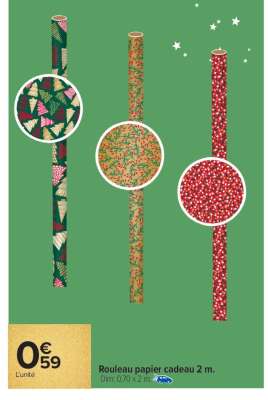 Rouleau papier cadeau 2 m