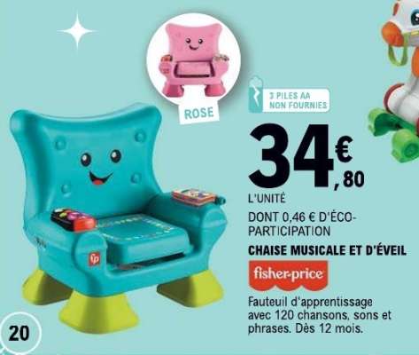 CHAISE MUSICALE ET D'ÉVEIL