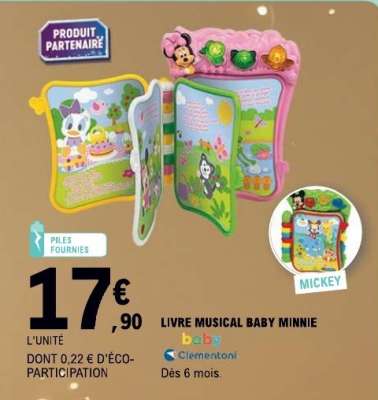 LIVRE MUSICAL BABY MINNIE